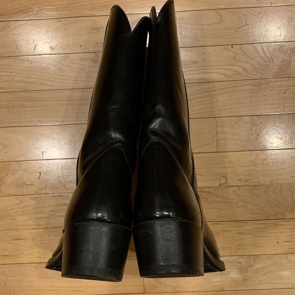 Leather Cowboy Style Boots 7.5 D - Picture 10 of 17